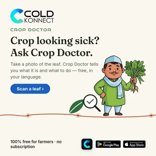 Crop Doctor poster in English: Crop looking sick? Ask Crop Doctor