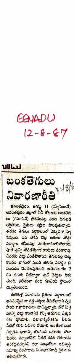 "Banka Tegulu Nivaranareeti" — preventing gum-disease in trees
